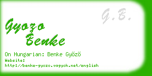 gyozo benke business card