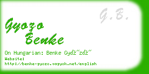 gyozo benke business card